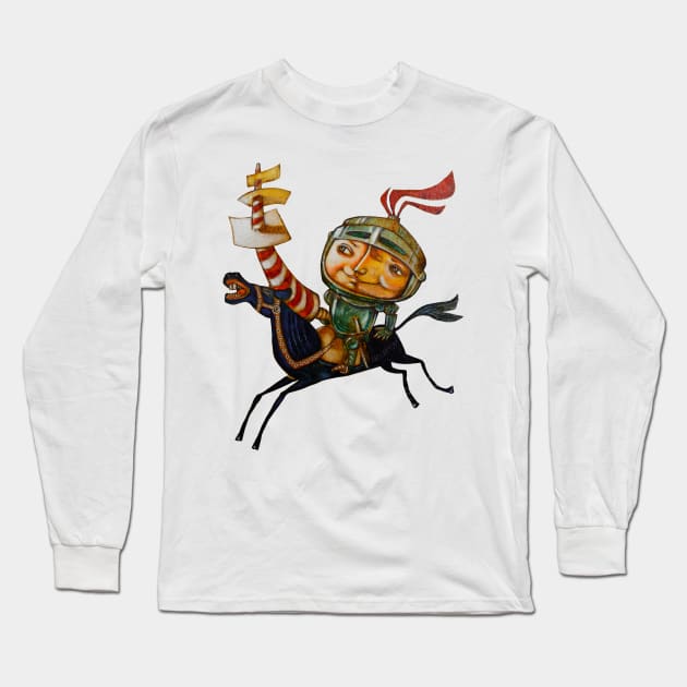 Letter Knight Long Sleeve T-Shirt by floweroflife